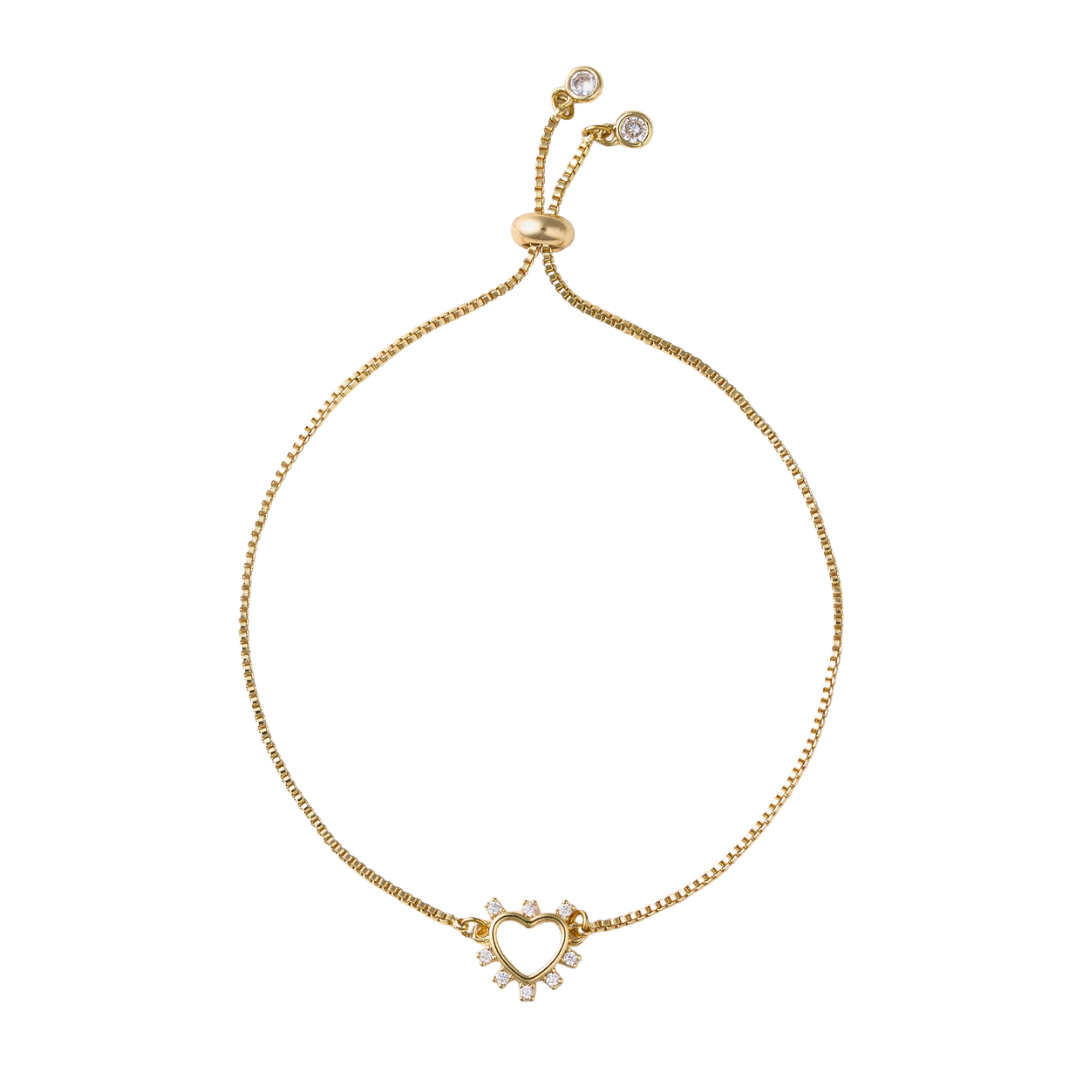 Elizabeth Crystal Heart Slider