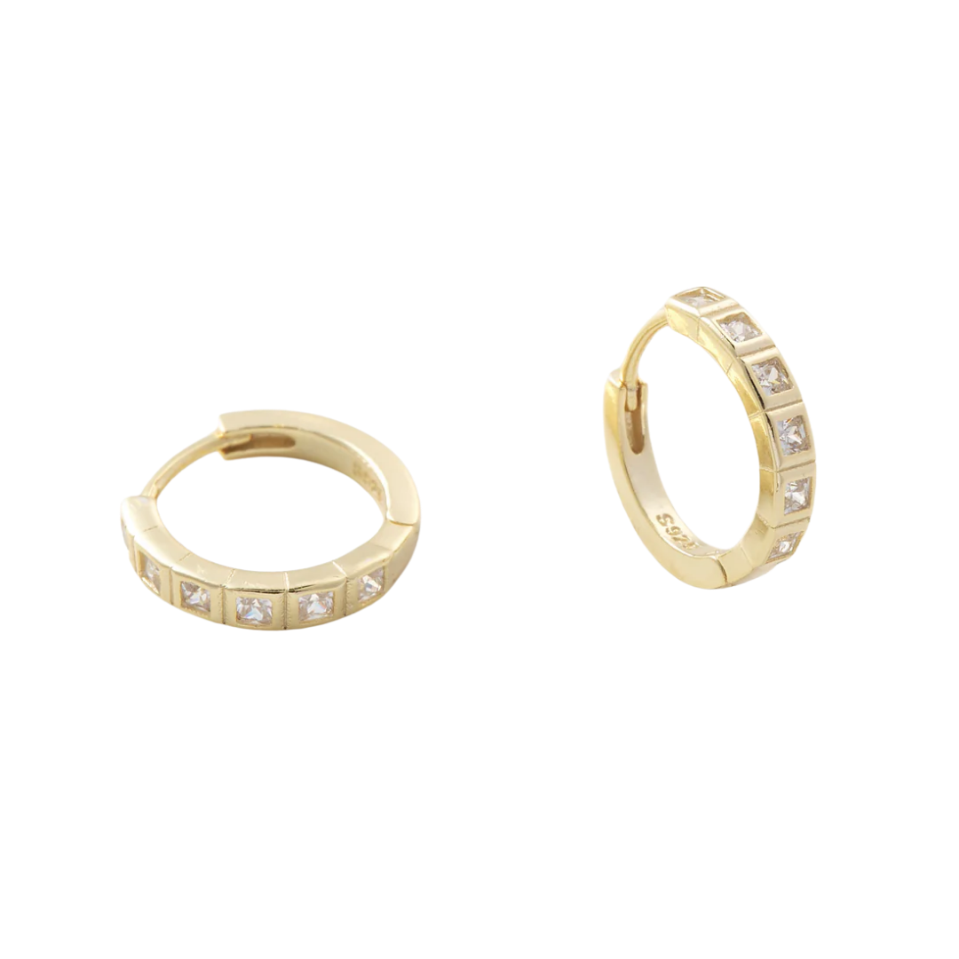 Gigi Gold Gem Huggies