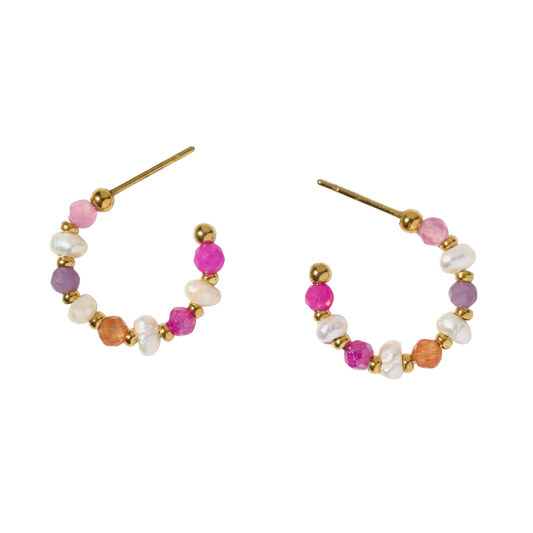 Mini Multi Bead Hoops