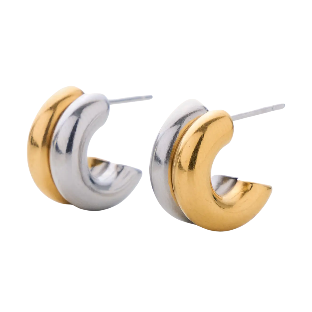 Two Toned Tube Hoops