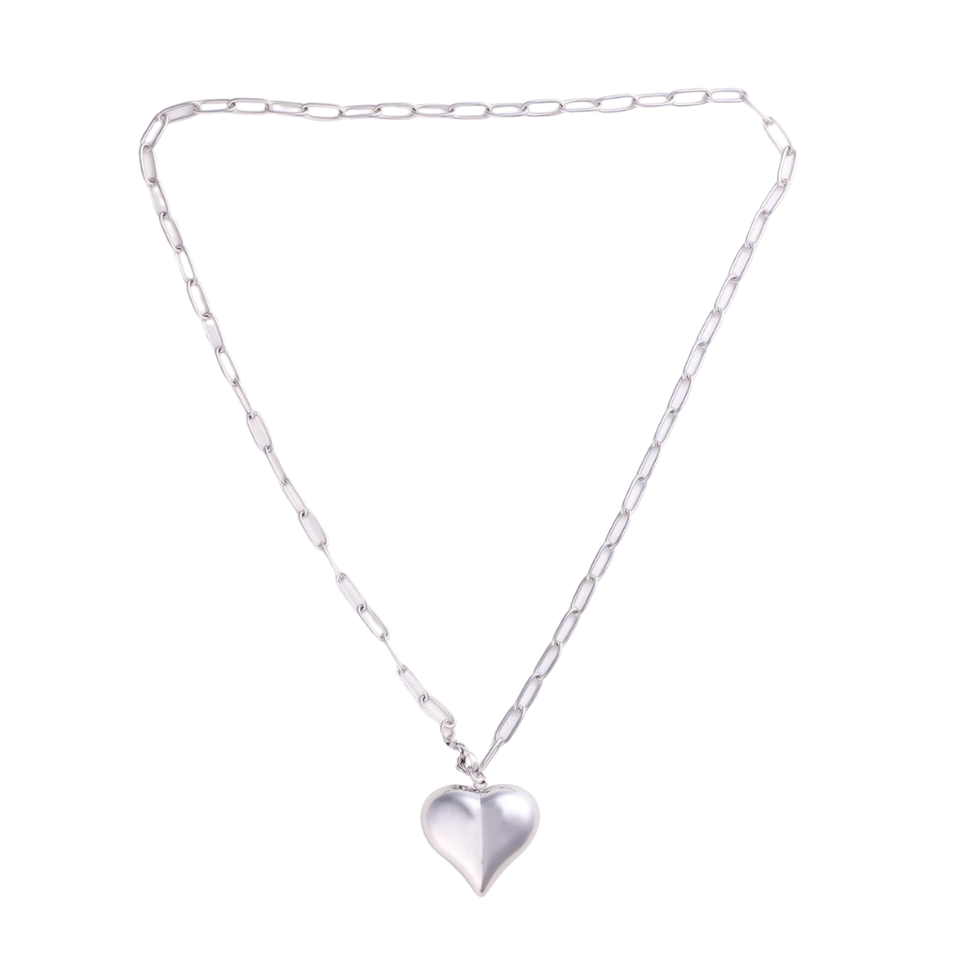 Bubble Heart Chain Necklace