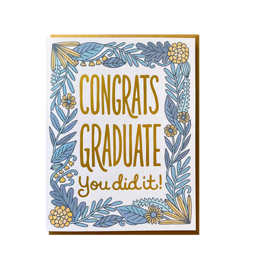 Congrats Floral Grad Card