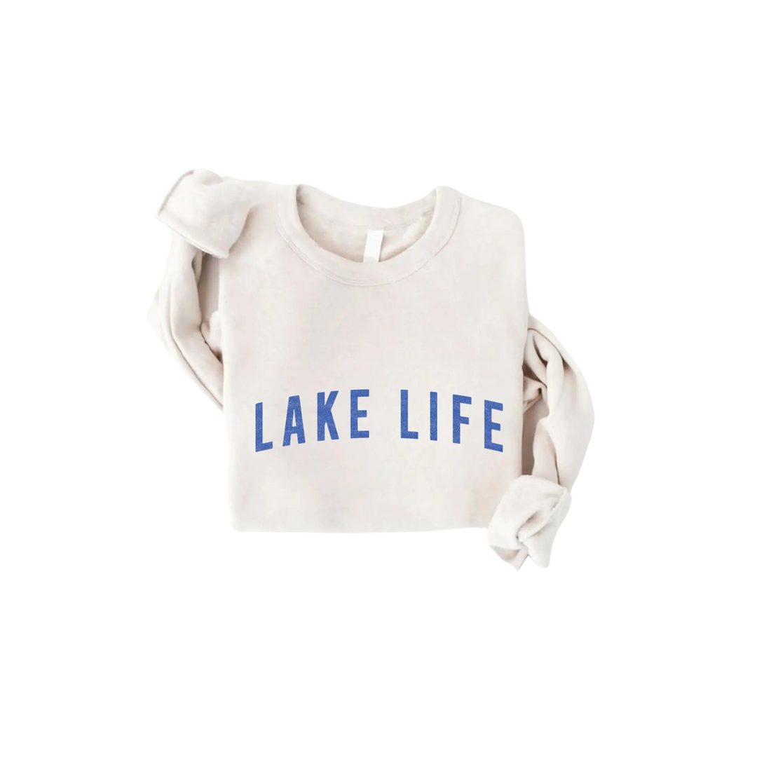 Lake Life Graphic Sweatshirt - Heather Dust