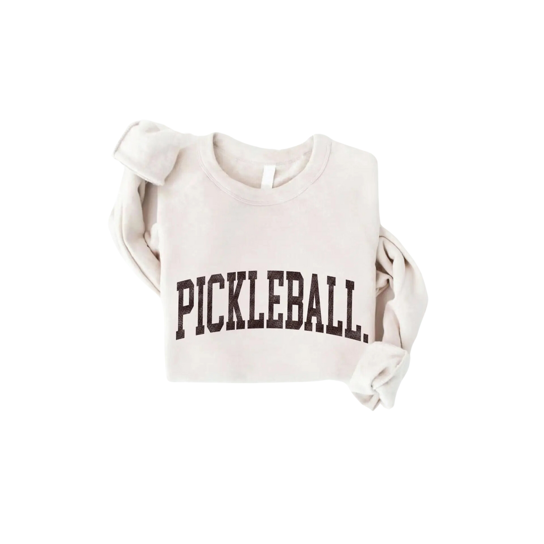 Pickleball Graphic Sweatshirt - Tan