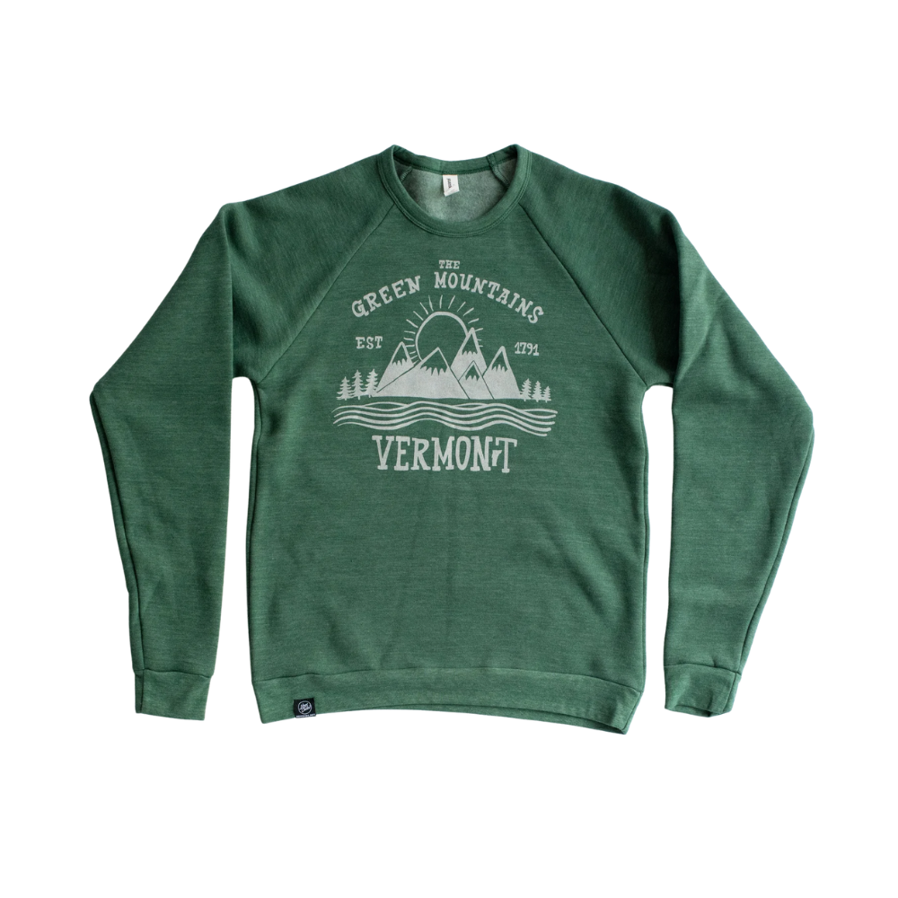 Green Mountains Crew Neck Sweatshirt Green