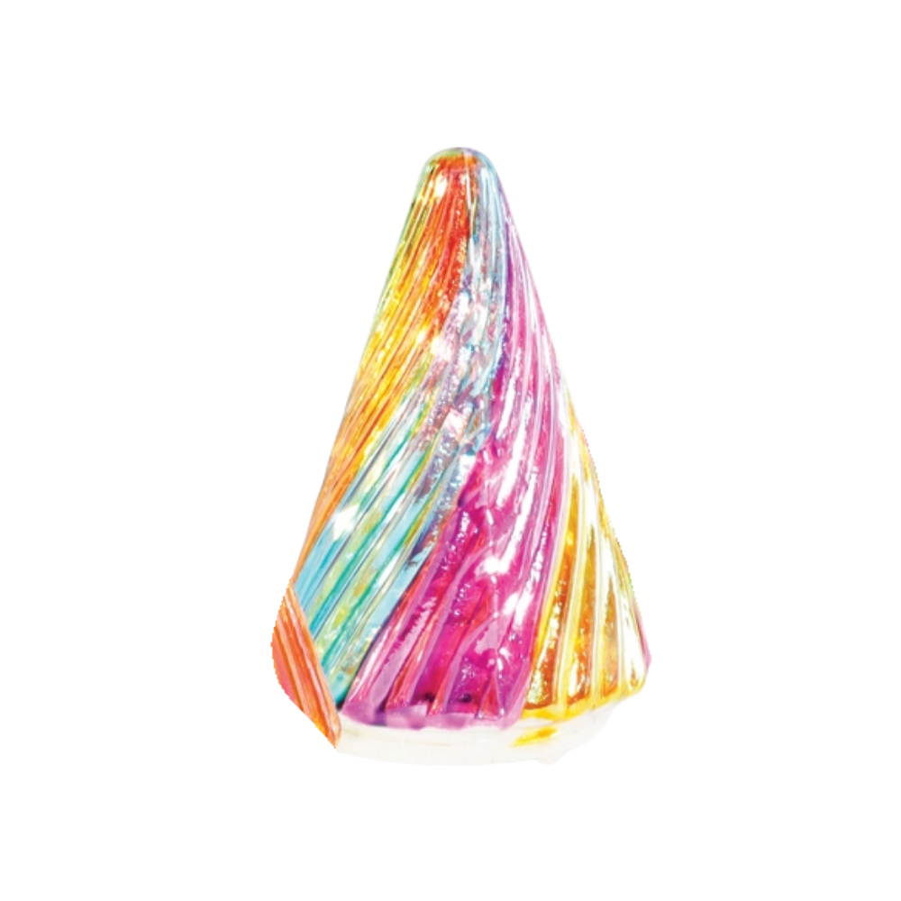 Lit Rainbow Glitter Glass Christmas Tree (Assorted)