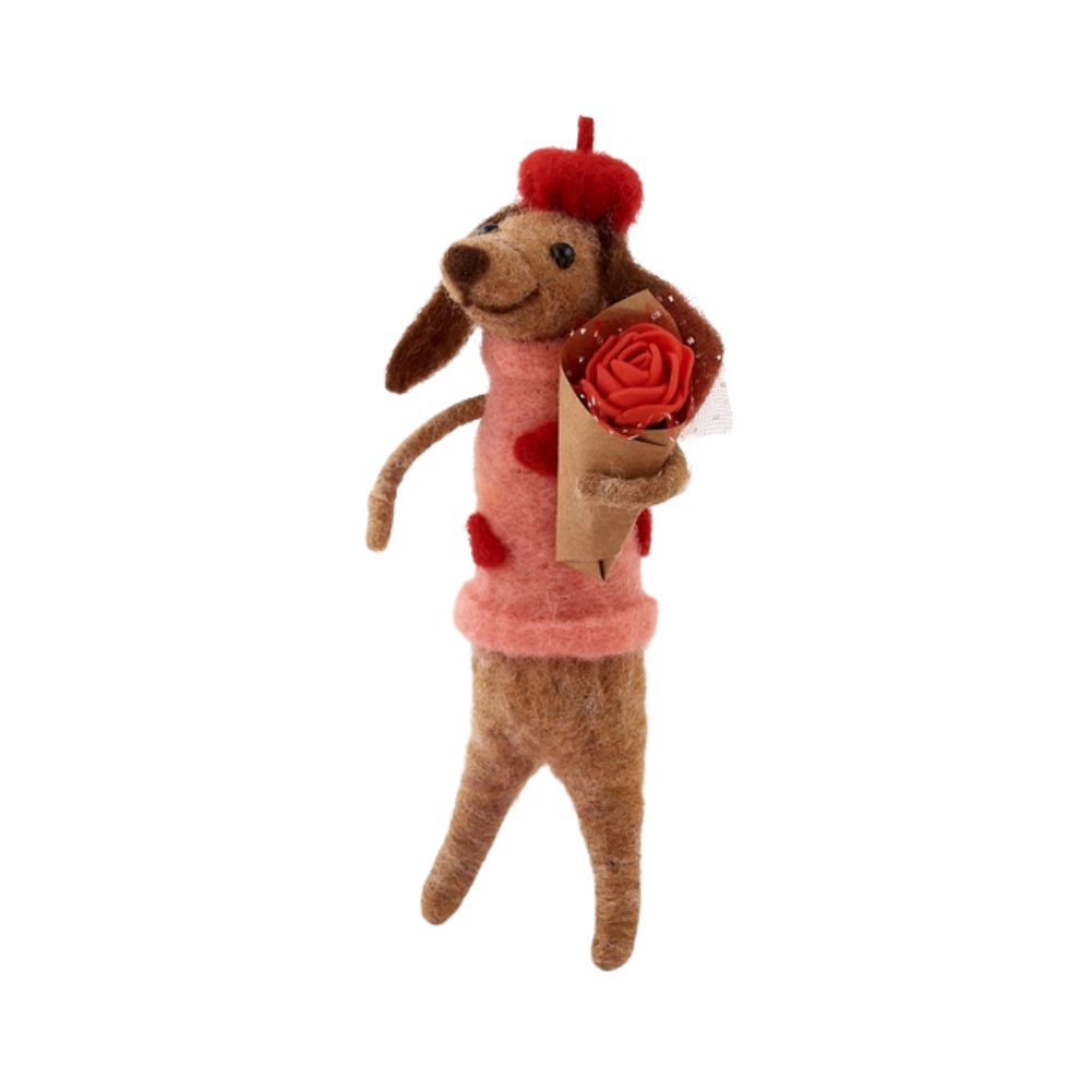 Felt Valentine Dog
