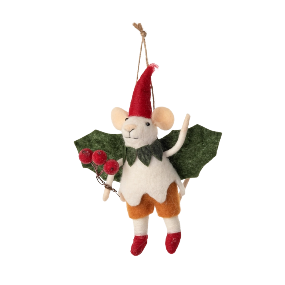 Christmas Mouse Felt Ornament