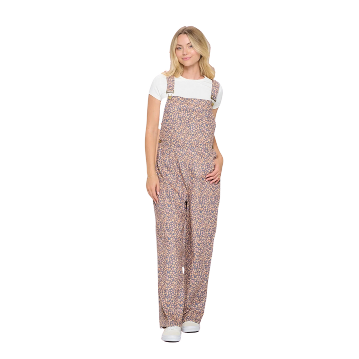 Fall Foliage Print Overall