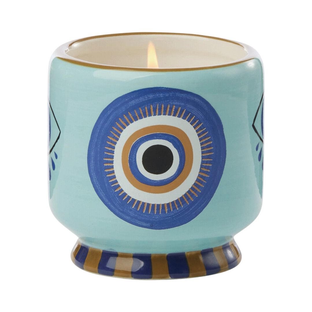 A Dopo 8oz Handpainted Ceramic Candle