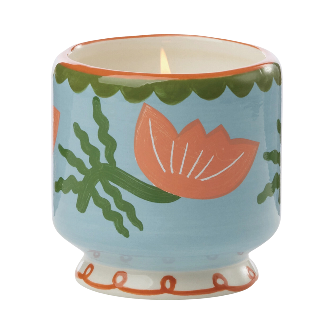 A Dopo 8oz Handpainted Ceramic Candle