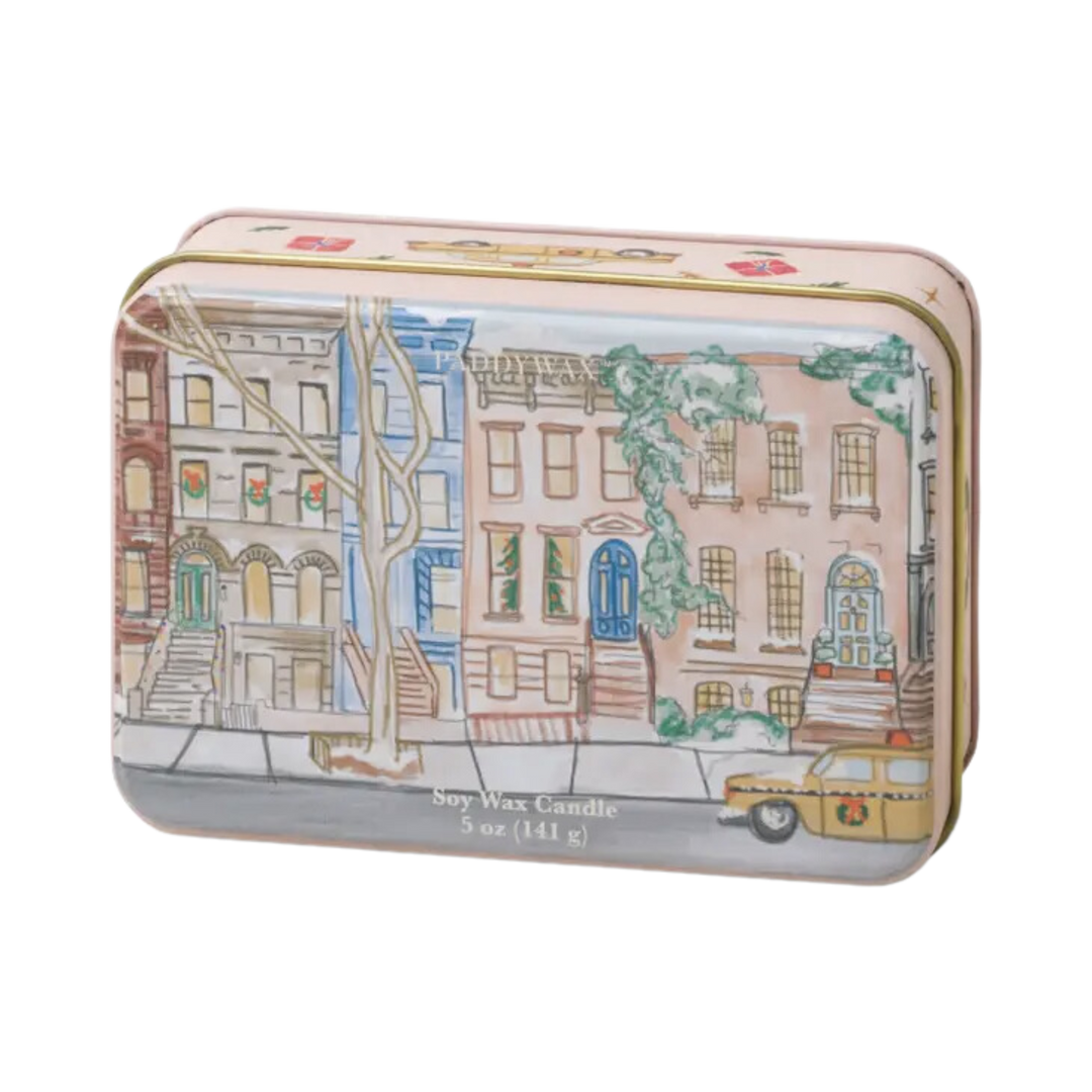 Holiday Illustrated 5 oz Candle Tin