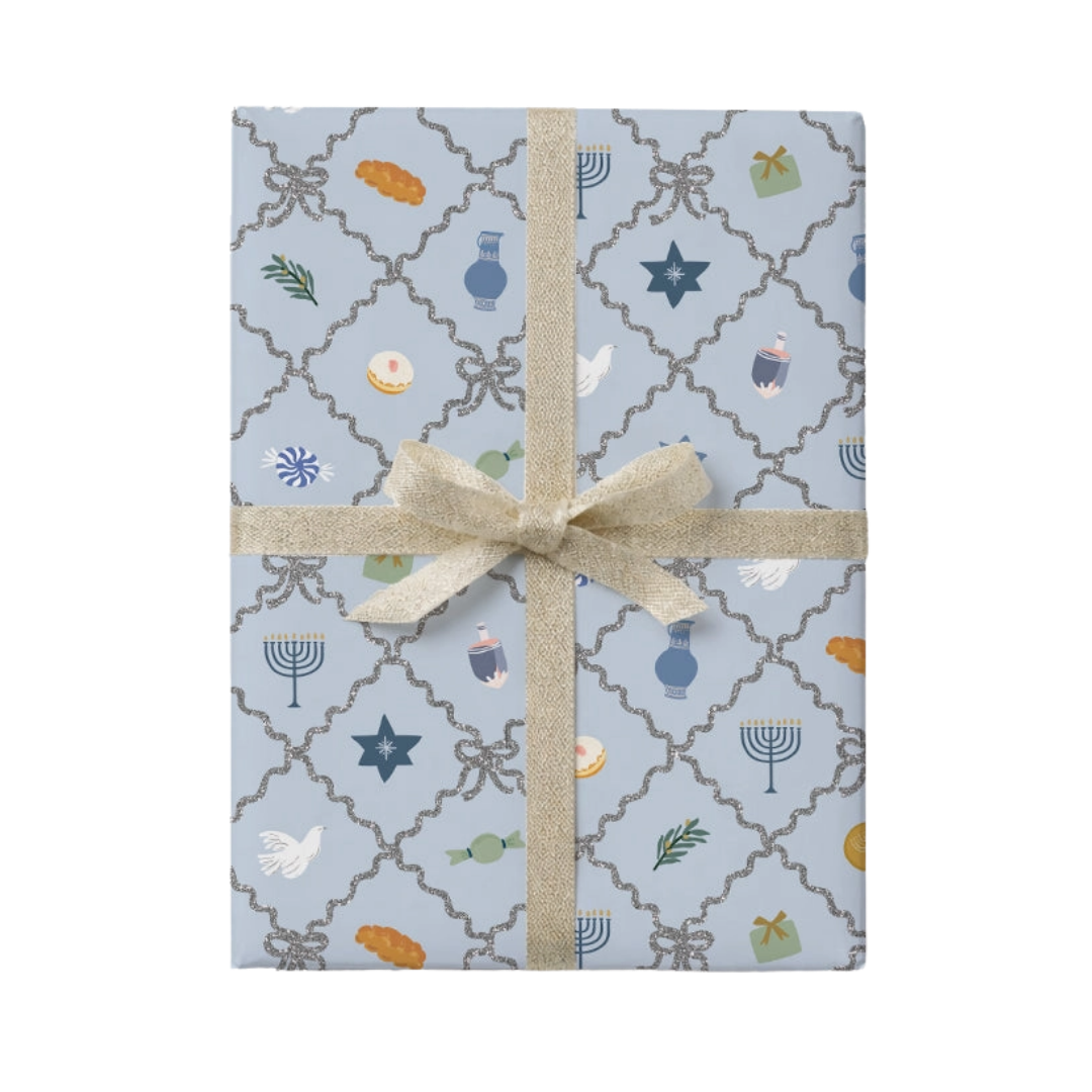 Hanukkah Argyle Wrapping Paper