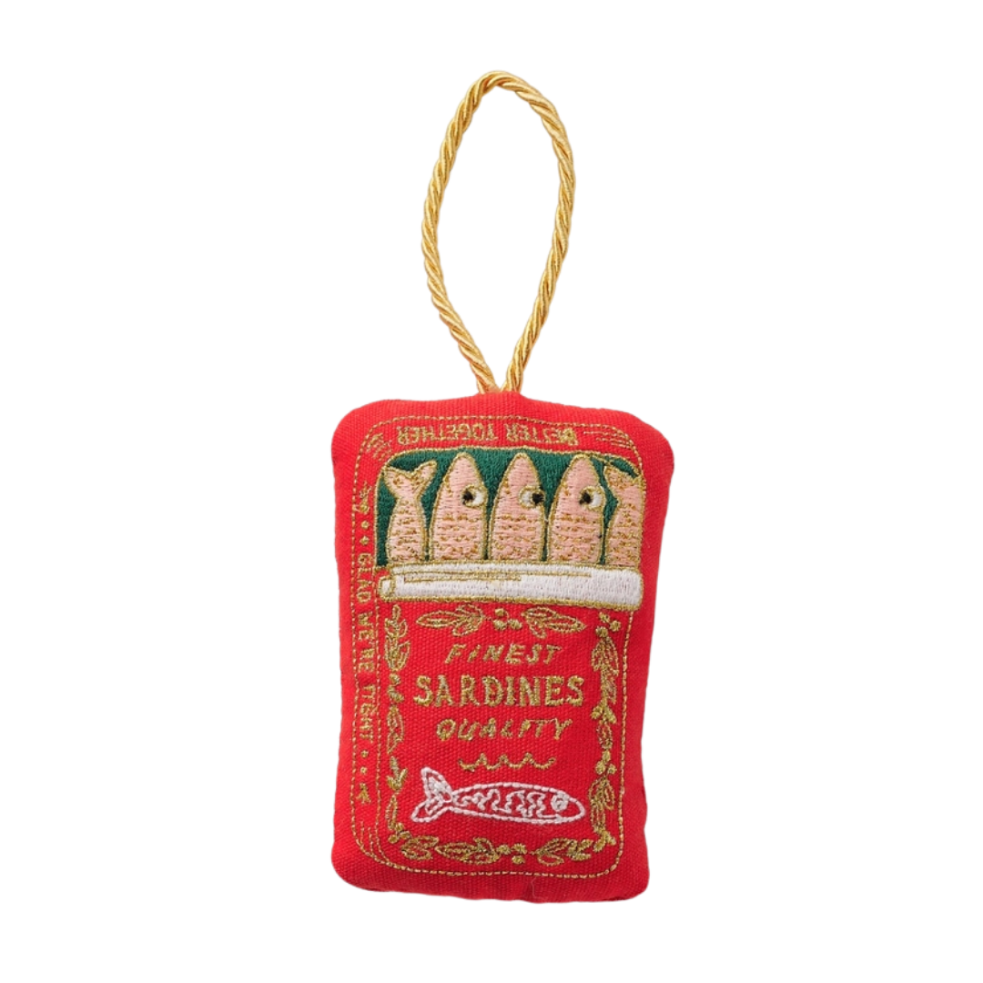 Sardines Embroidered Ornament