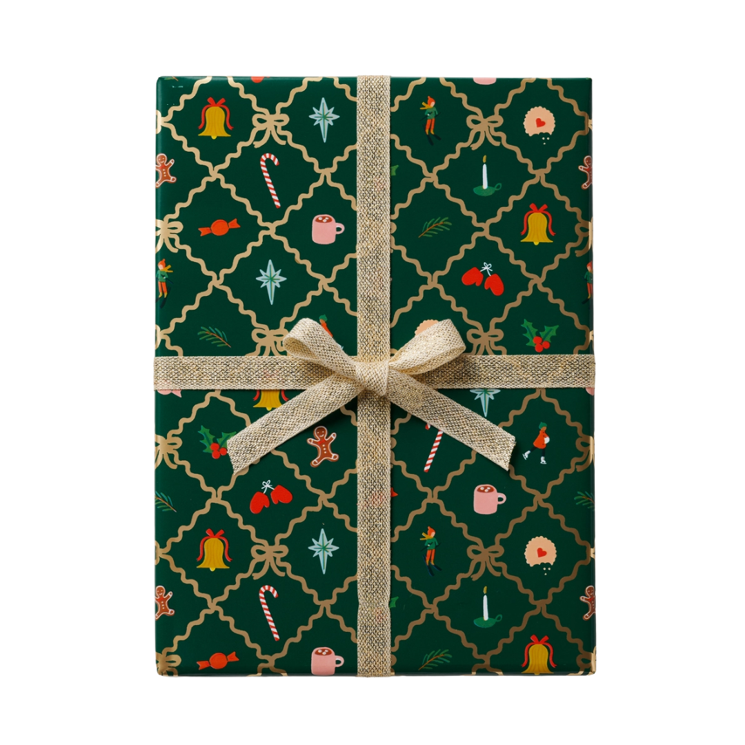 Holiday Argyle Continuous Wrapping Roll