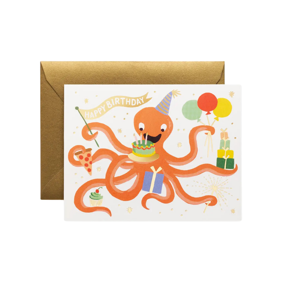 Octopus Birthday Card