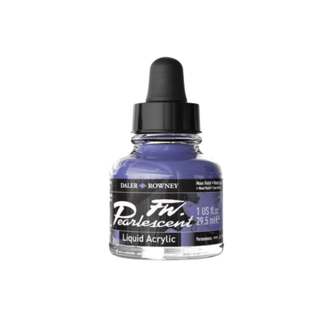 FW Pearlescent Liquid Acrylic Ink 1oz - Moon Violet