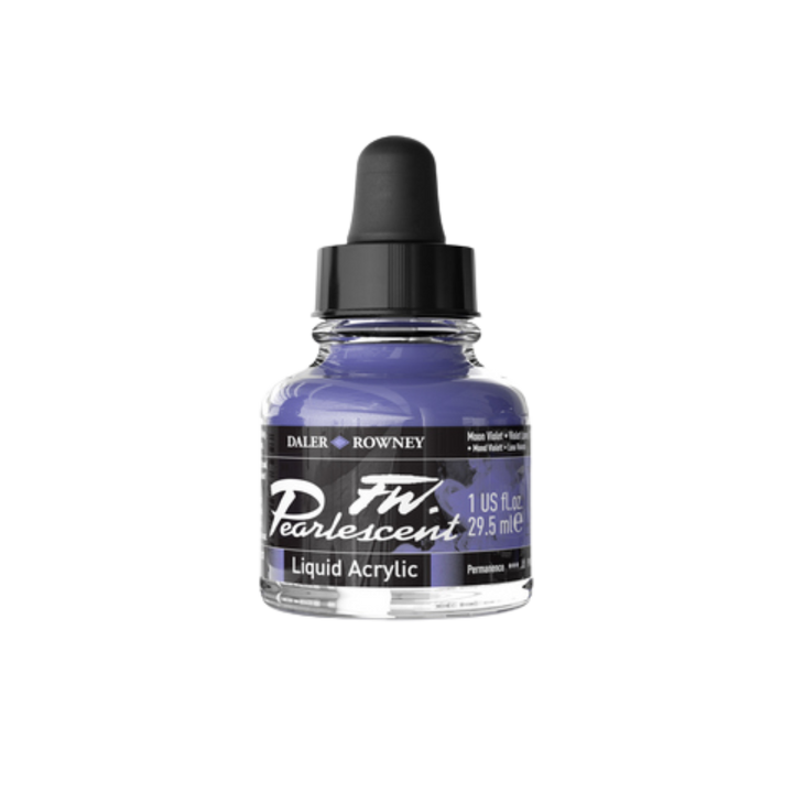 FW Pearlescent Liquid Acrylic Ink 1oz - Moon Violet