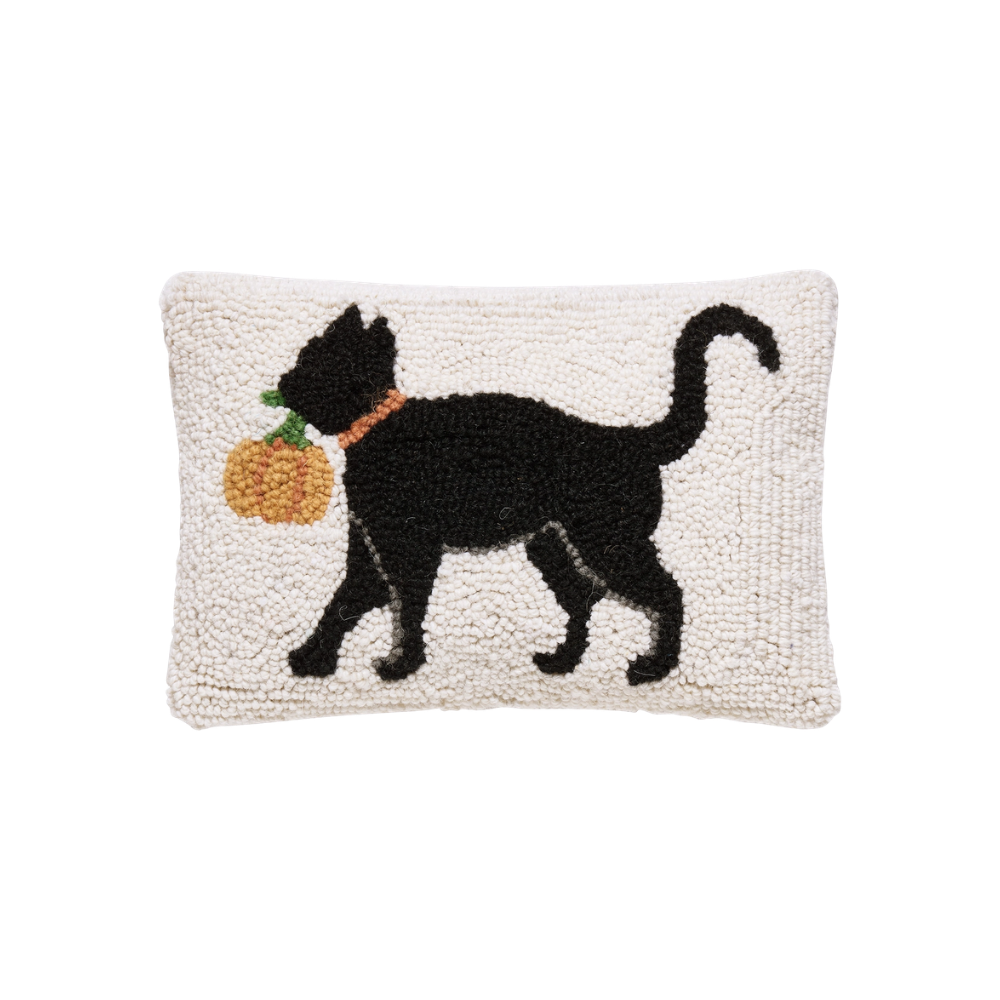 Cat with Pumpkin Hook Pillow