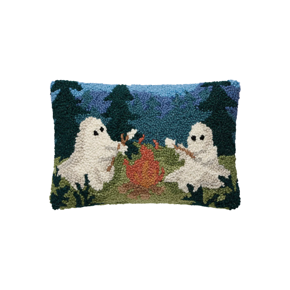 Ghosts Campfire Hook Pillow