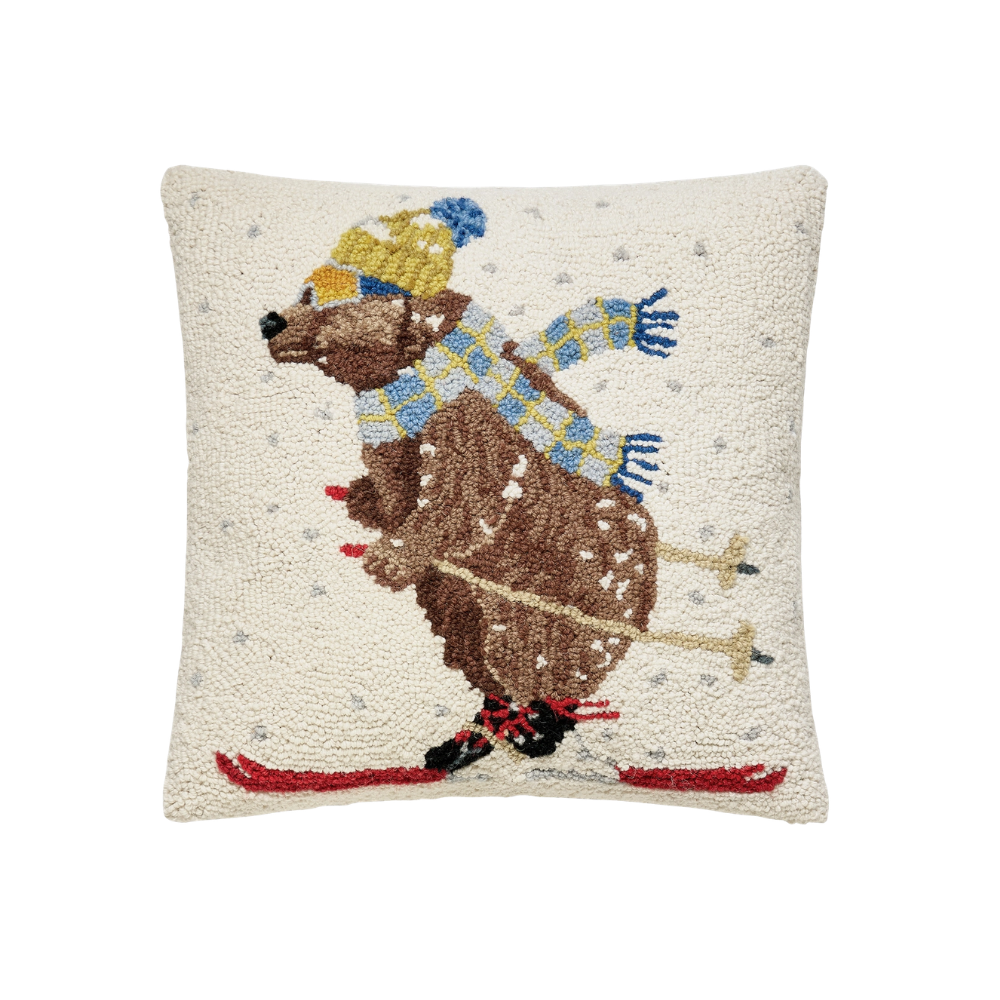 Ski Bear Hook Pillow