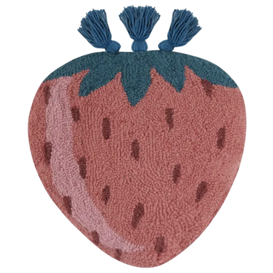 Strawberry w/ Tassels Shaped Hook Pillow