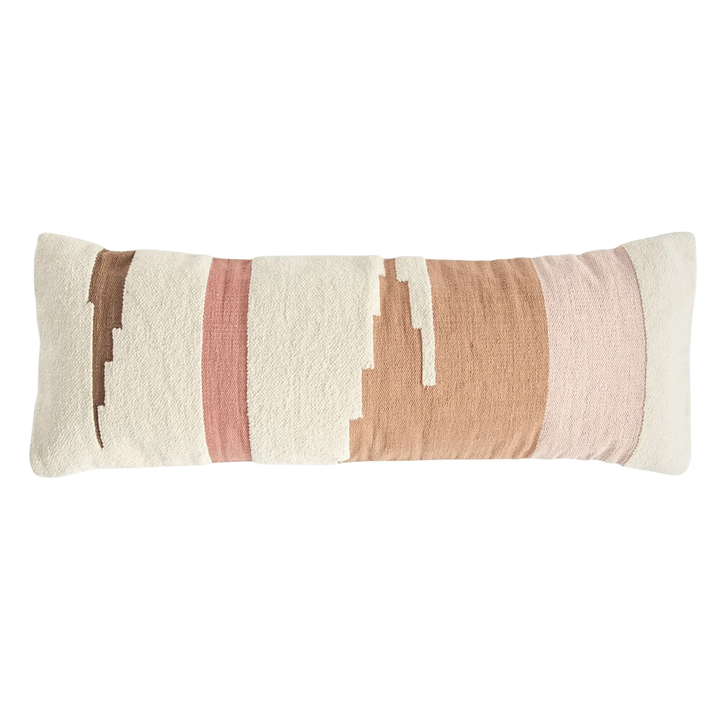 Hand-Woven Cotton Kilim Lumbar Pillow Multi Color