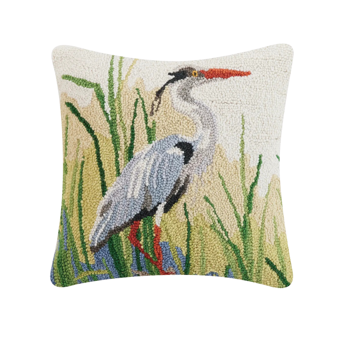 Great Blue Herons Hook Pillow