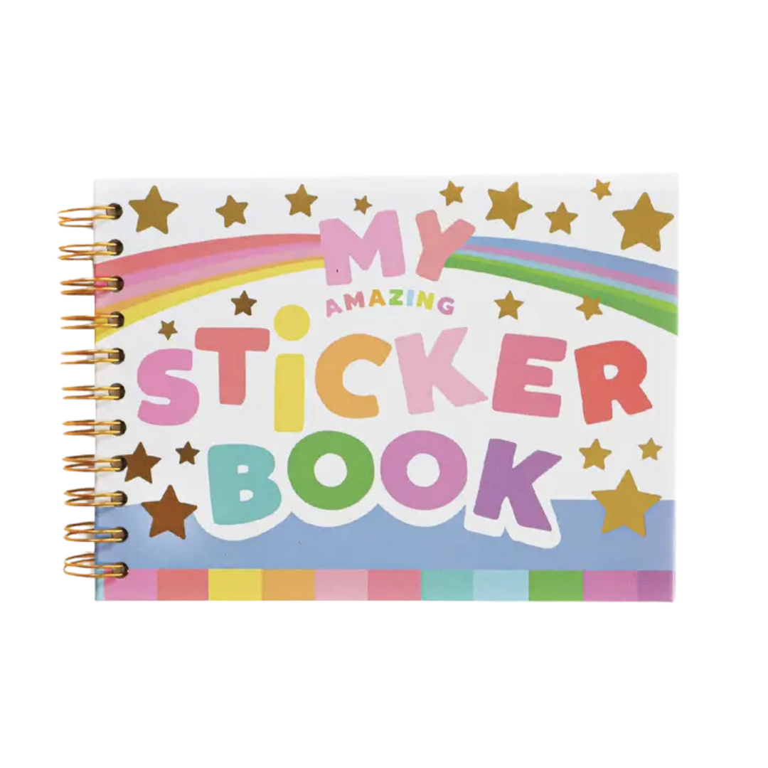 Retro Rainbow Fun - Hardcover Retro Style Sticker Book