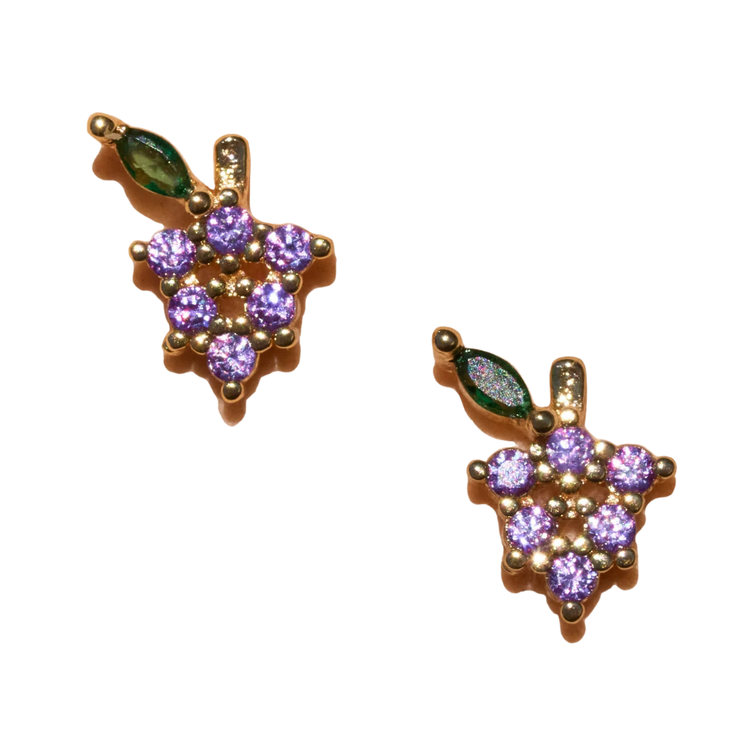 Shimmer Grapes Studs