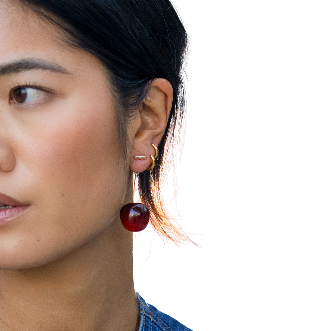 Sweet Cherry Threader Earrings