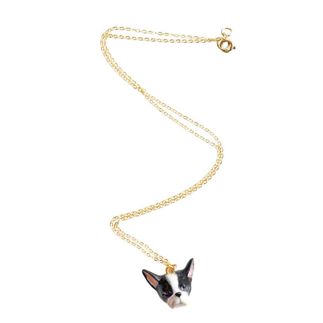 French Bulldog Face Necklace