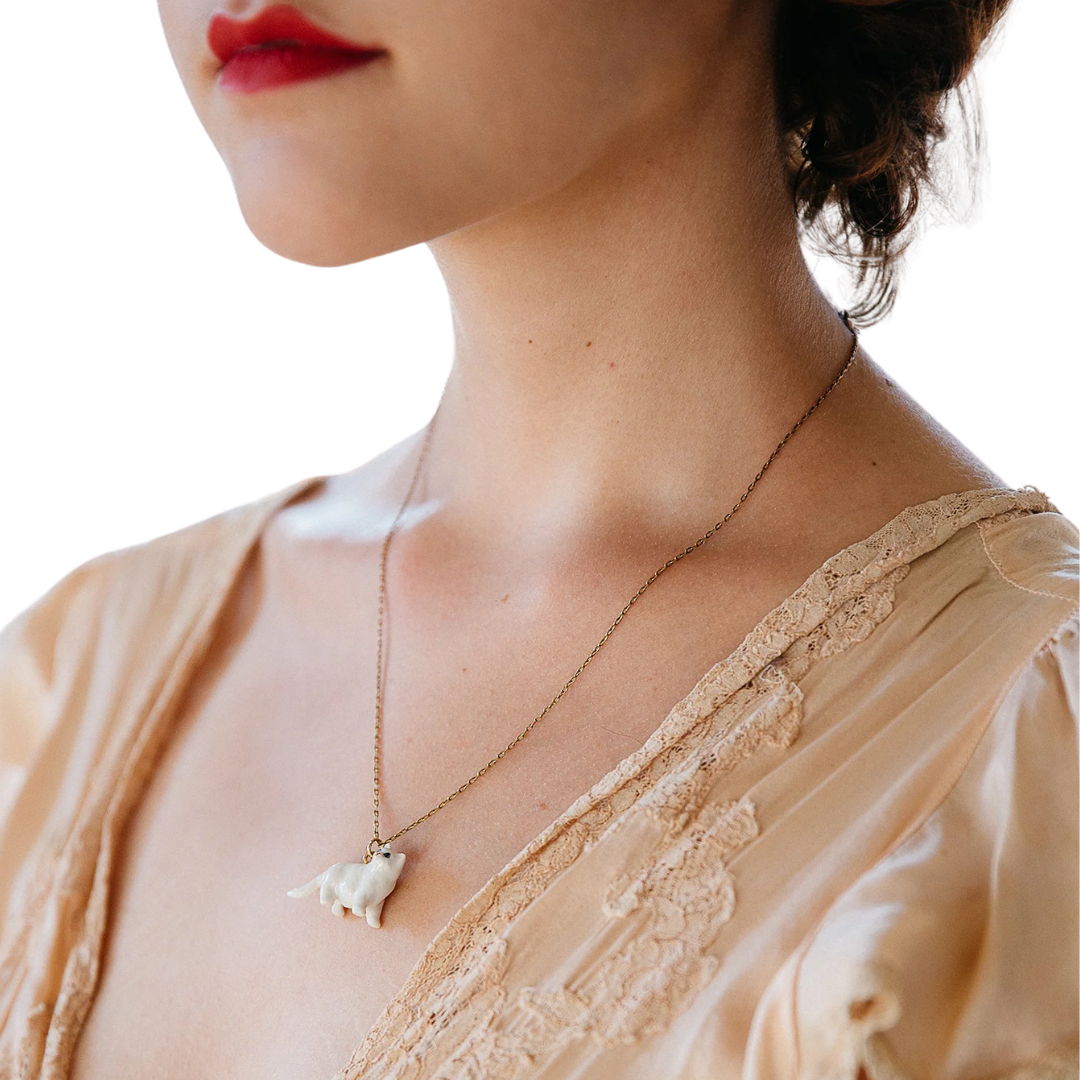 Tiny Persian Cat Necklace