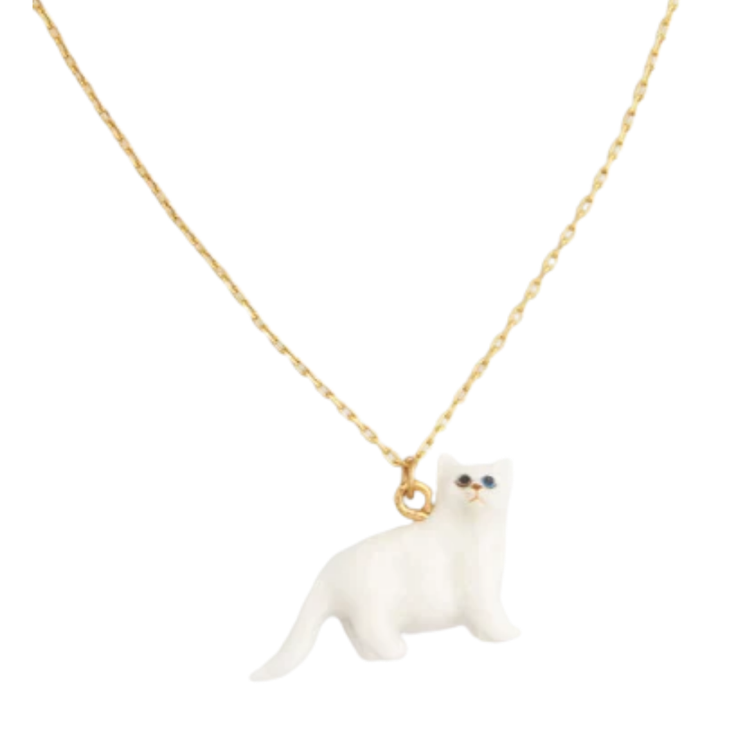 Tiny Persian Cat Necklace