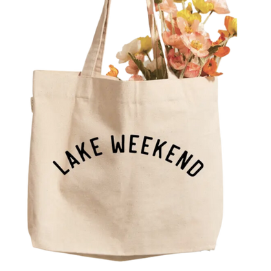 Lake Weekend Canvas Tote Bag