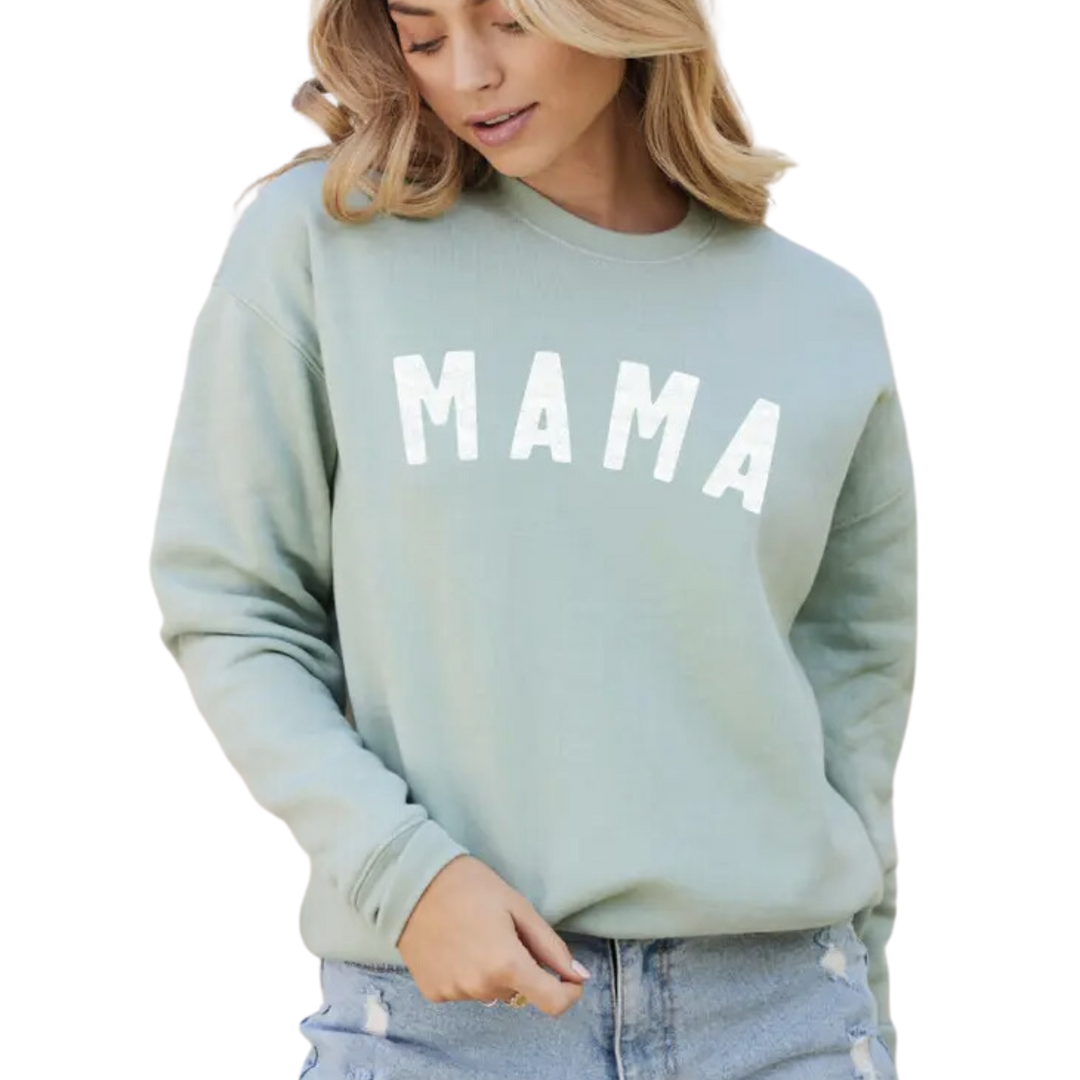 Mama Graphic Sweatshirt - Dusty Sage