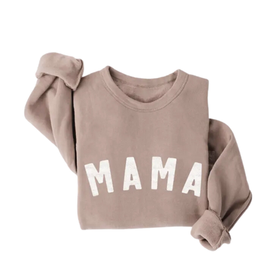 Mama Graphic Sweatshirt - Tan
