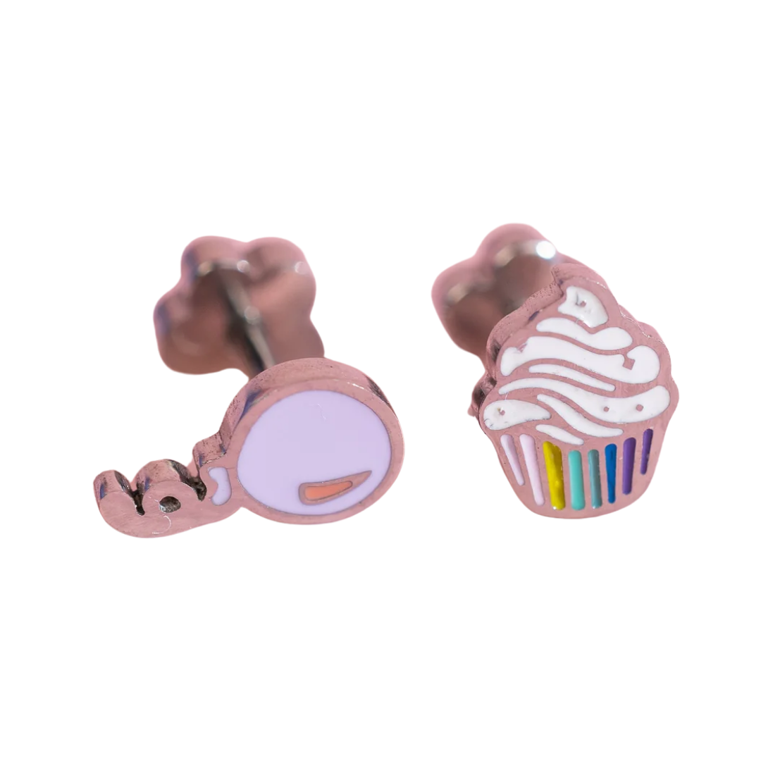 Silver Birthday Party Earrings