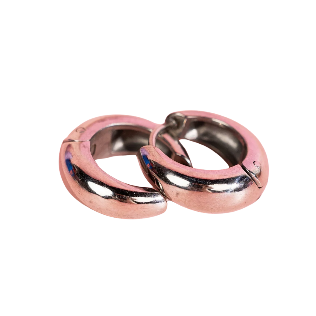 Silver Teardrop Huggies