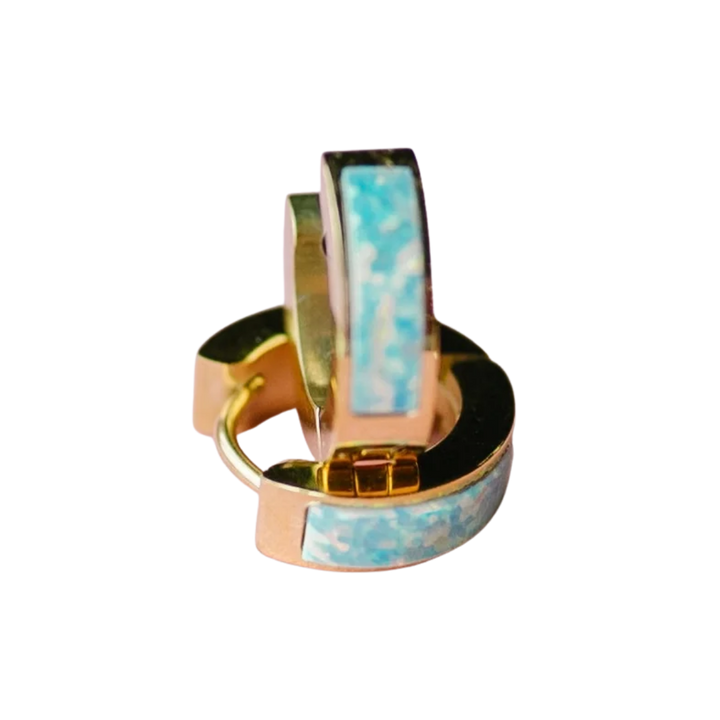 Colorful Opal Huggies
