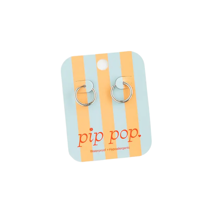 Endless Hoop Thin Silver Earrings
