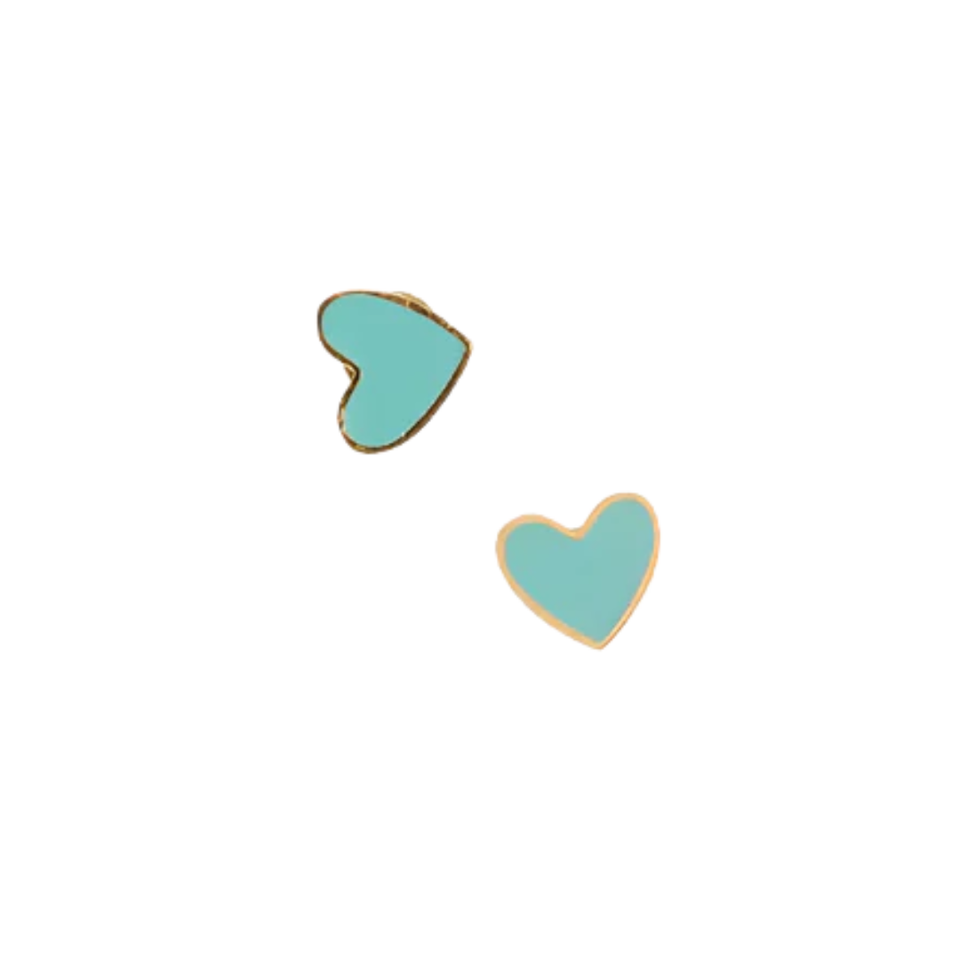 Enamel Heart Earrings