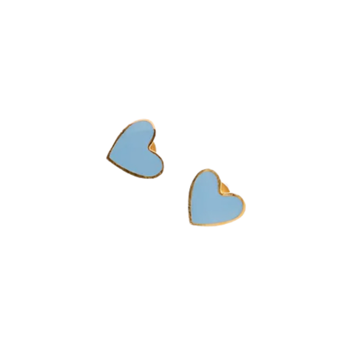 Enamel Heart Earrings