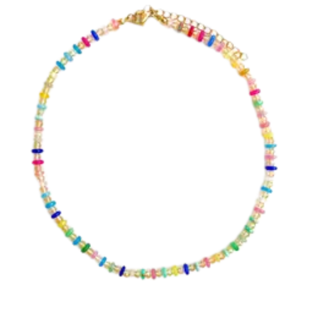 Rainbow Gemstone Bead Necklace