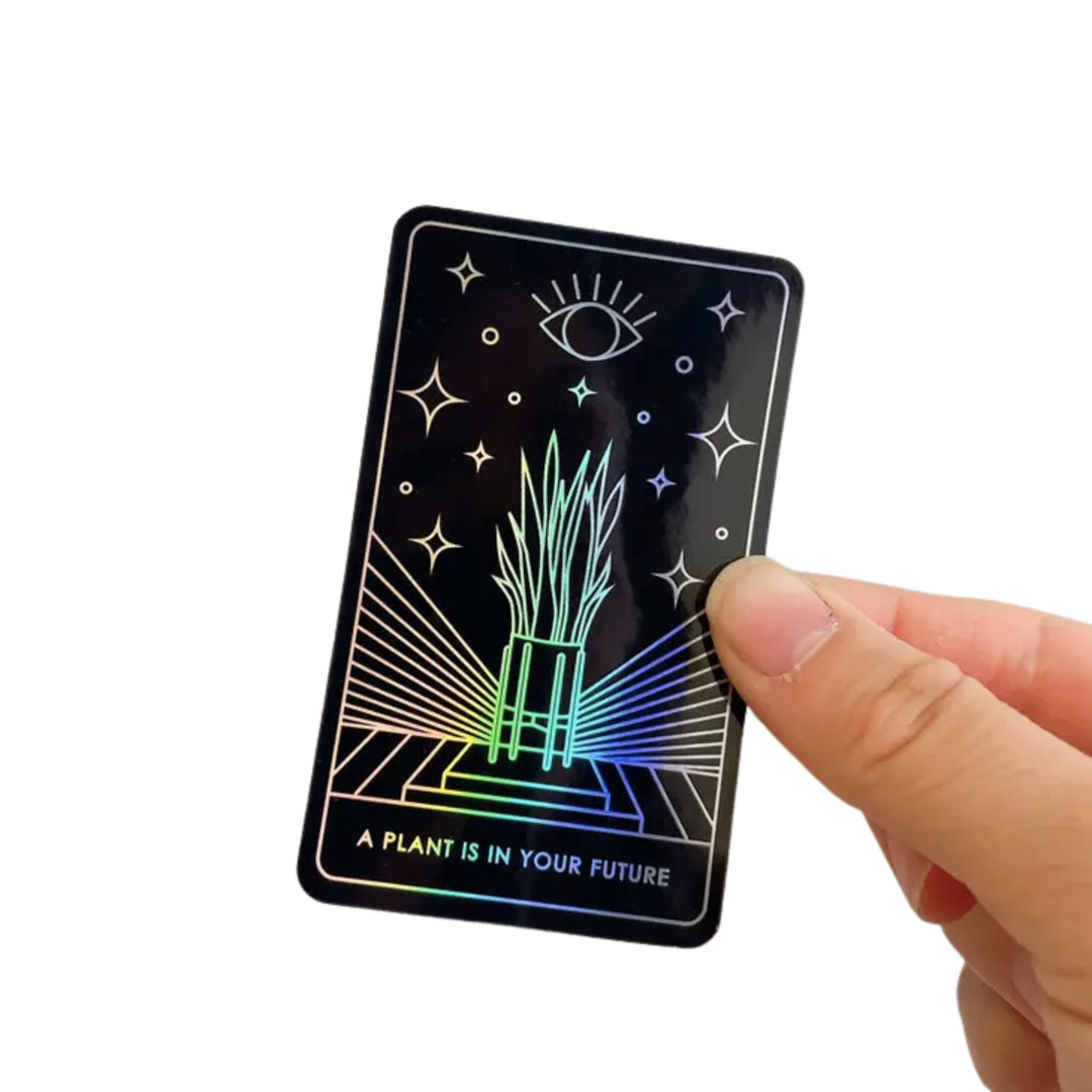 Plant Tarot Card Sticker- "A Plant is in Your Future"