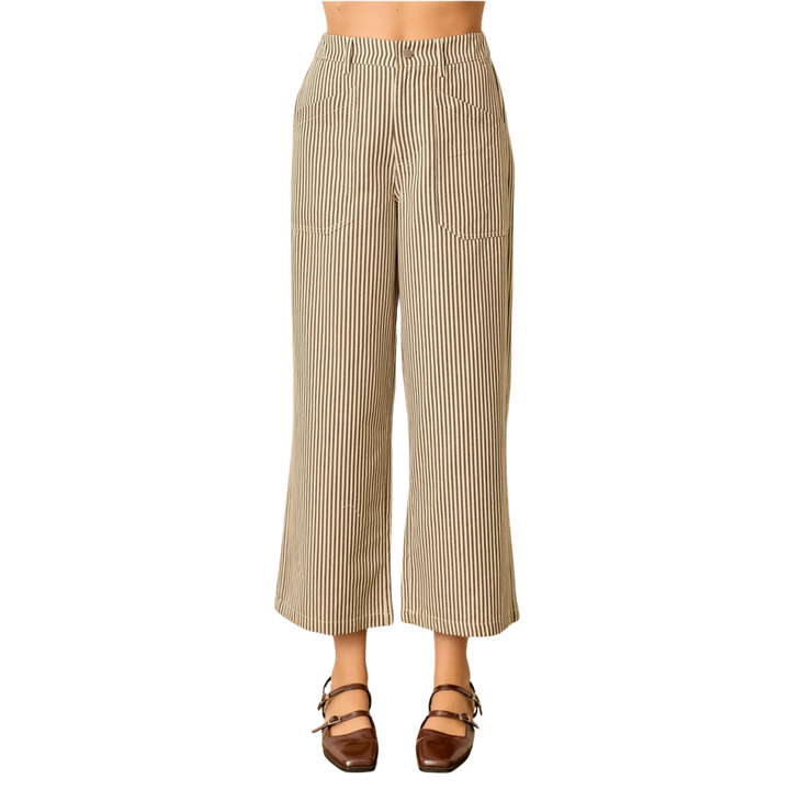 Pinstripe Pant - Mocha