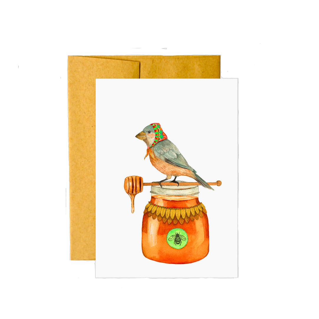 Honey Bird - Greeting Card