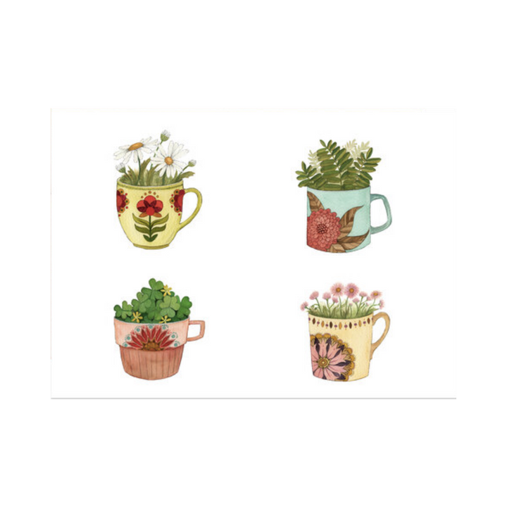 Botanical Cup Collection - Greeting Card