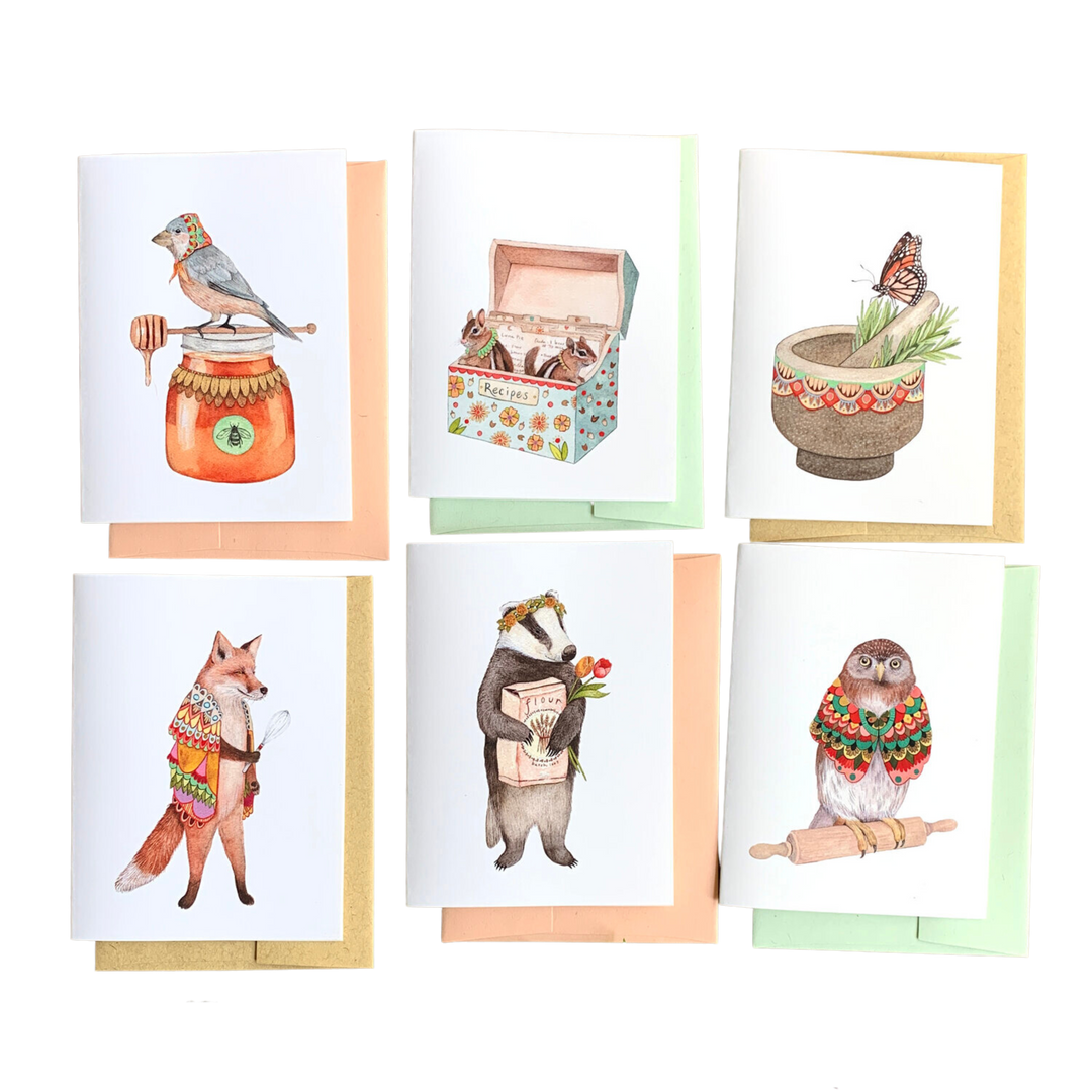 Woodland Kitchen - Greeting Card Pack