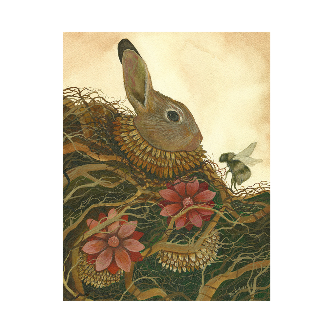 Rabbit and the Bee Art Print
